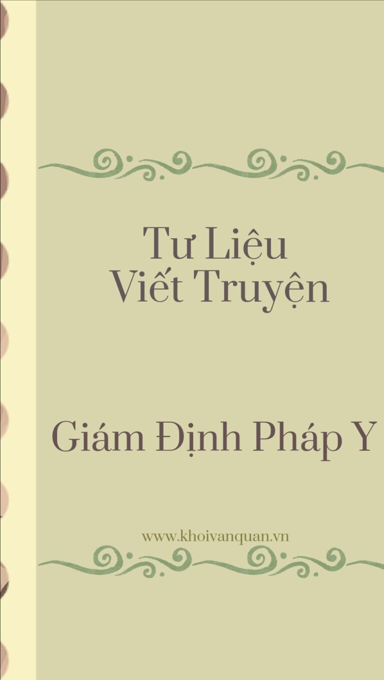 ảnh bìa bài viết Tư Liệu Viết Truyện: Giám Định Pháp Y ảnh bìa bài viết Tư Liệu Viết Truyện: Giám Định Pháp Y