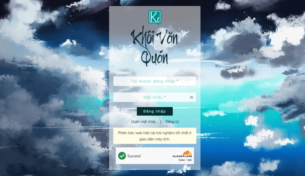 Đăng nhập Khôi Văn Quán